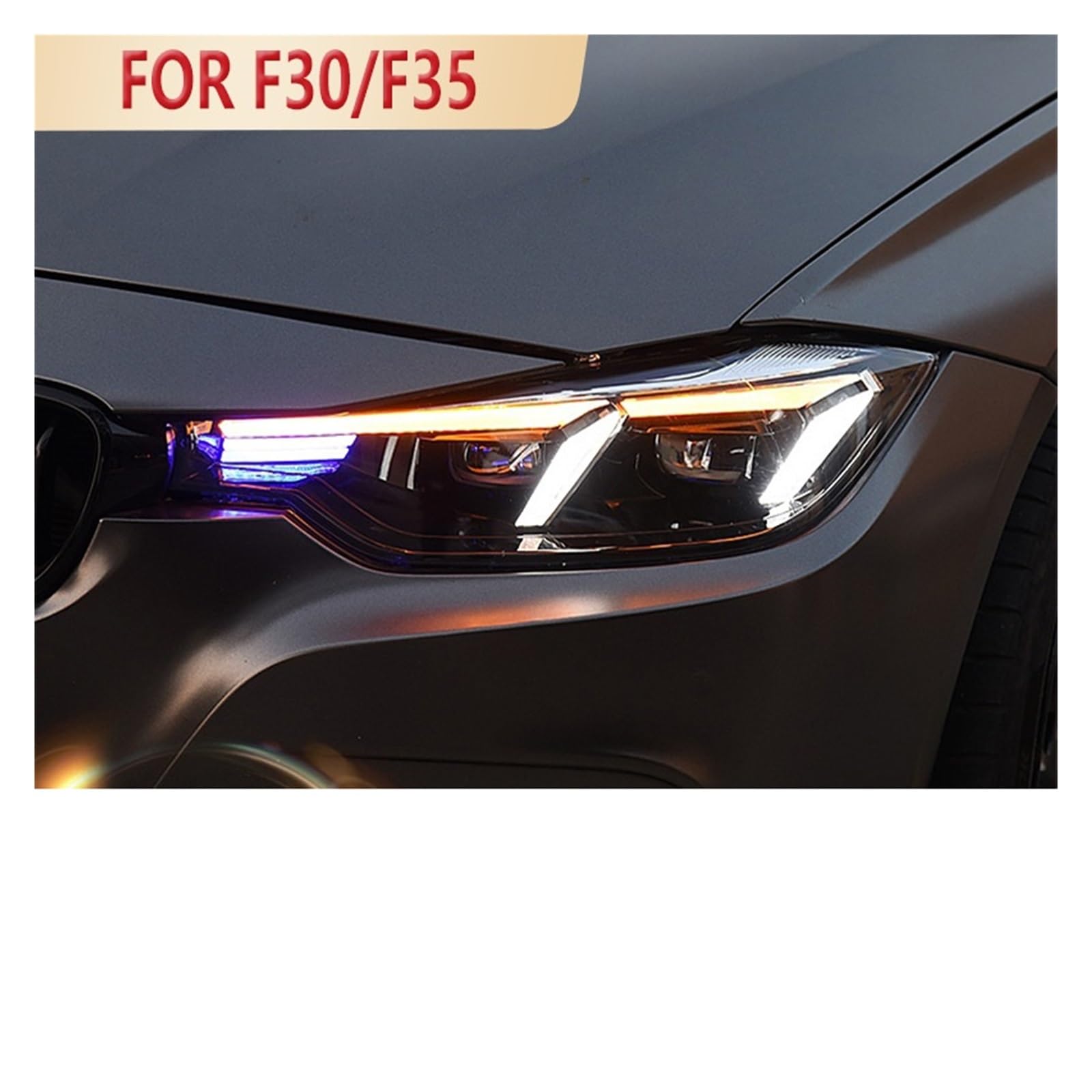 Model samochodu kompatybilny dla BMW F30 LED reflektor obiektywu projektora F31 lampa czołowa 318i 320i 325i 328i 330i 335i DRL akcesoria samochodowe