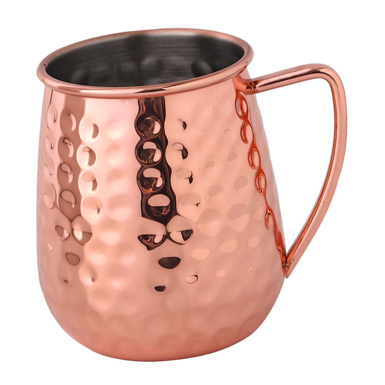 Uonlytech Taza de Acero Inoxidable Martillada para Cócteles Taza para Bar Resistente Capacidad Diseño Práctico y Ligera para Uso Familiar y Profesional