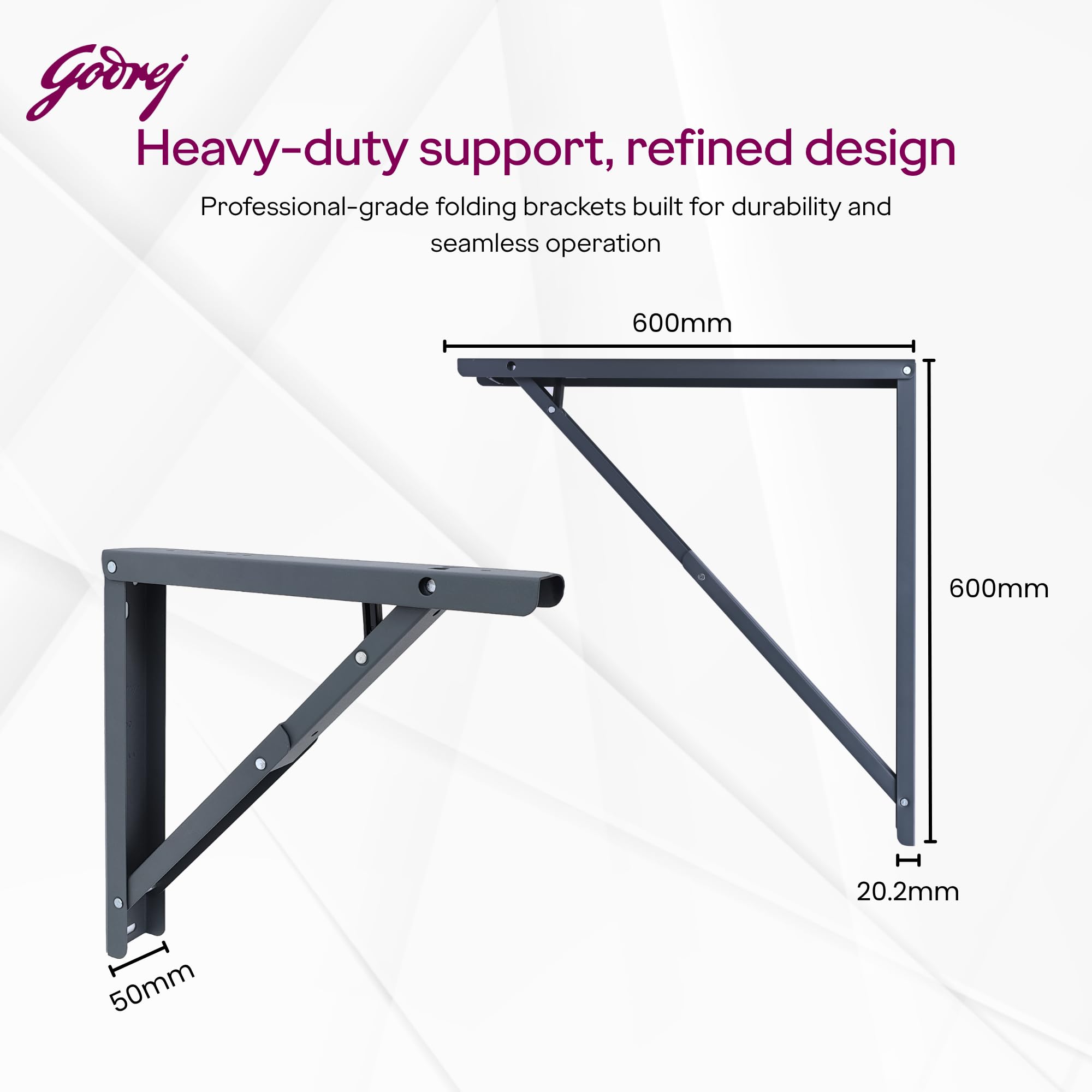 Godrej Folding Table Bracket - Space Saving Wall Mount -5