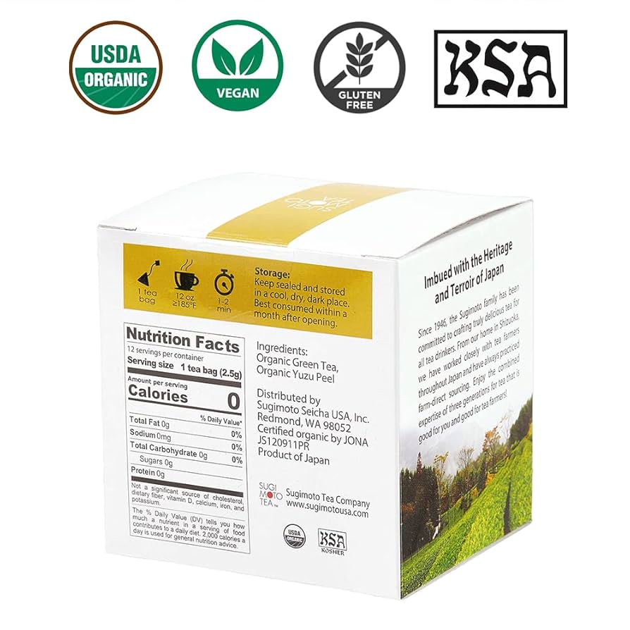 Amazon.com: SUGIMOTO TEA Japanese Organic Yuzu Matcha