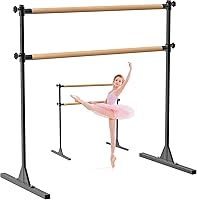 Vista 9 de SELEWARE Barra de ballet independiente de altura ajustable, barra de ballet resistente, barra de baile, soporte movimientos de barra, estiramiento 6