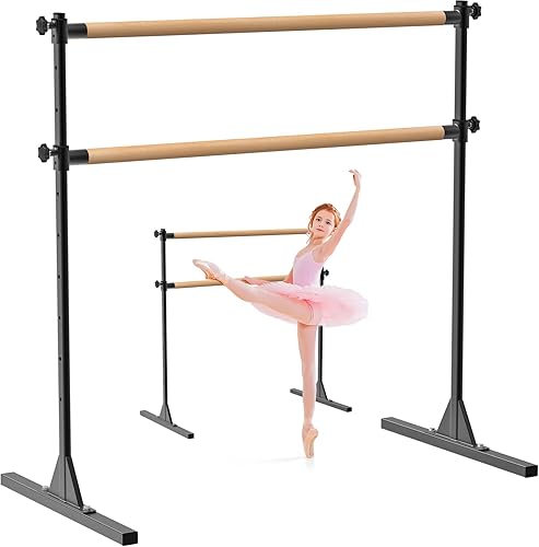 Miniatura 11 de SELEWARE Barra de ballet independiente de altura ajustable, barra de ballet resistente, barra de baile, soporte movimientos de barra, estiramiento 5