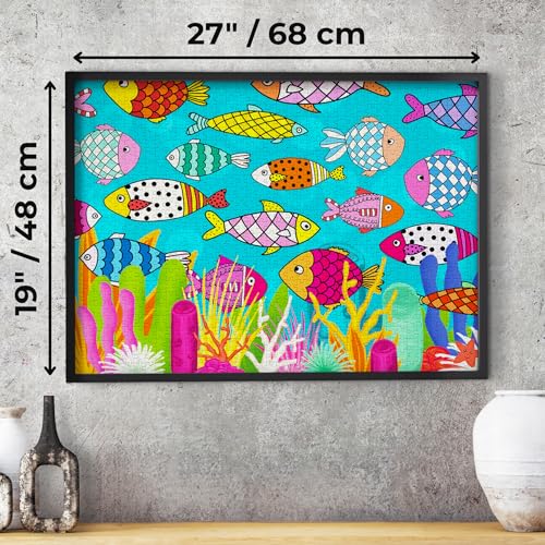1000 Piece Jigsaw Puzzle for Adults - Fish & Coral Reef Ocean | Matte Anti-Glare Finish | Fun & Challenging Puzzle | 27x19 in | Unique Gift | Enjoy - image 2