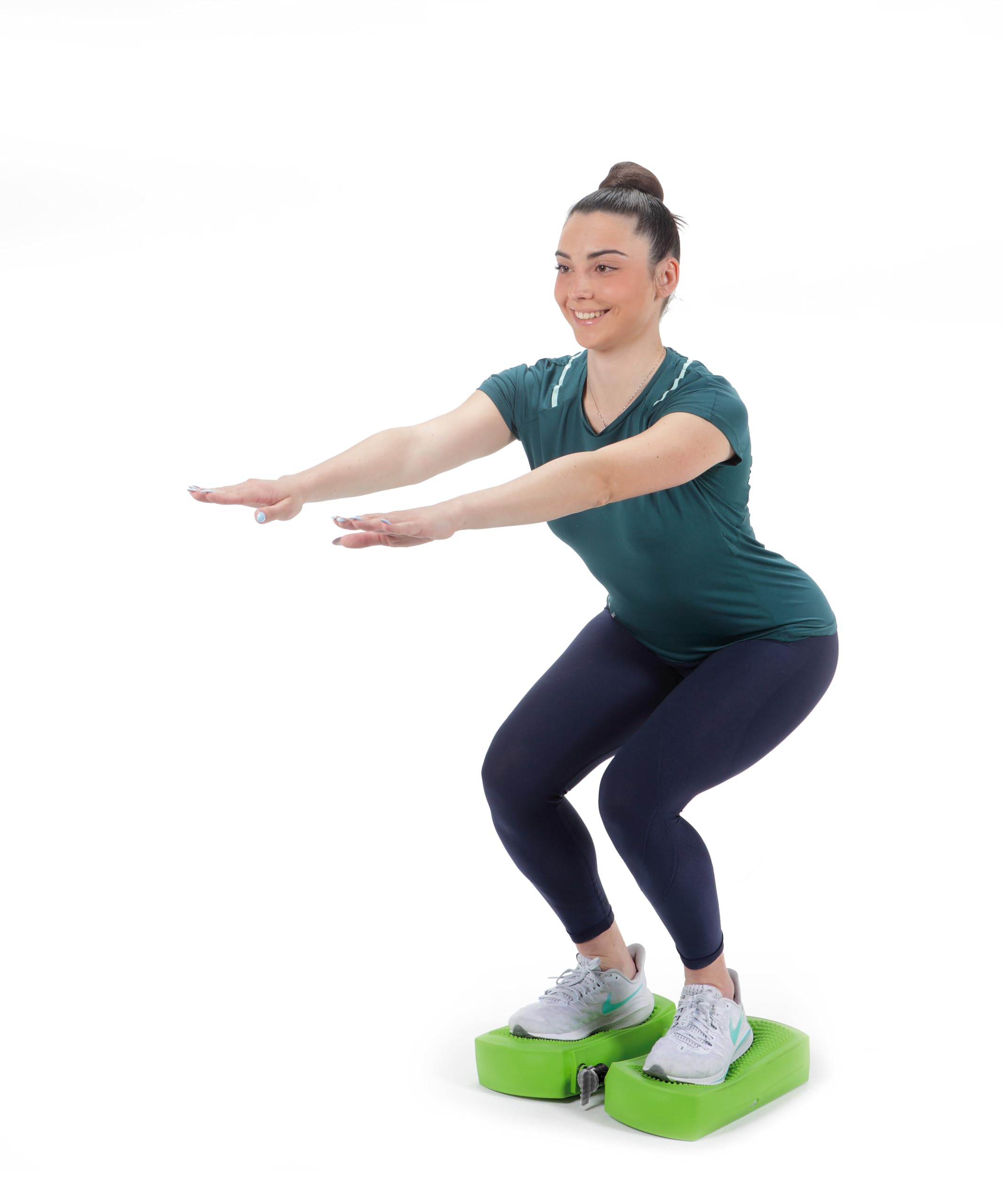 Gymnic Movin’ Step gonfiabile verde lime per allenamento cardiovascolare e propriocettivo, ideale per esercizi di equilibrio, coordinazione e riabilitazione