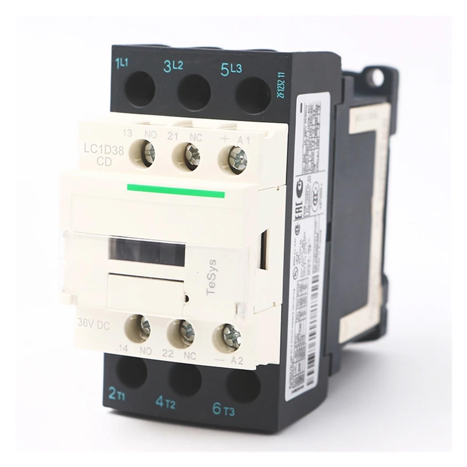 LC1D38CD DC contactor electromagnético 3P 3NO LC1-D38CD 38A 36V DC bobina
