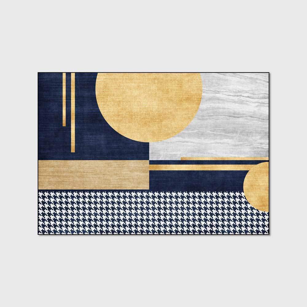 Tapis de couture en marbre géométrique de style simple pour chambre