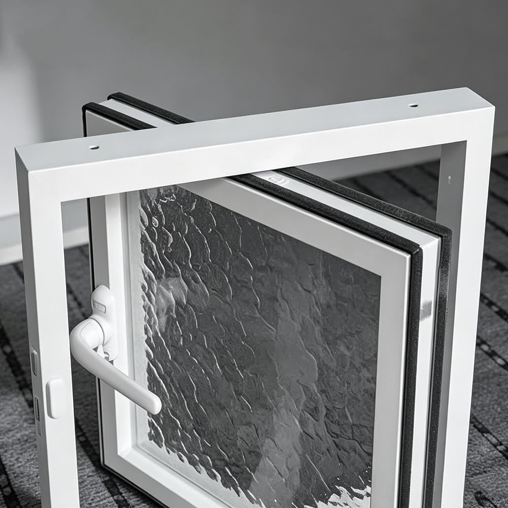 Wodoodporne Okno Piwniczne z Aluminium do łazienki z Klamką