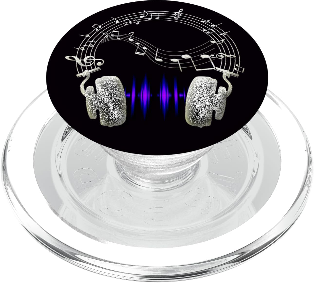 Music Notes Headset Headphone for Musician Design PopSockets MagSafe PopGrip for iPhone