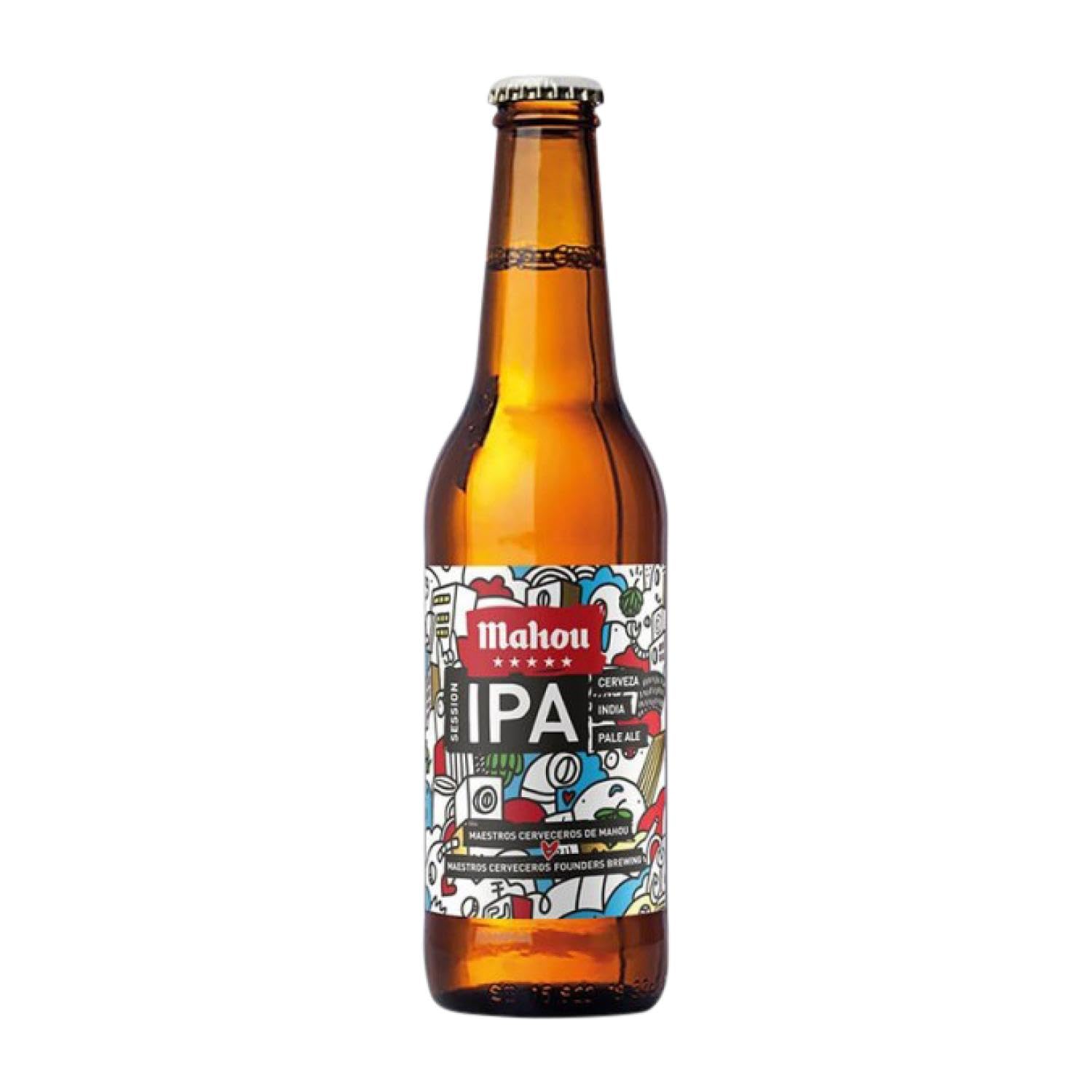 Bier 12 Einheiten Box Mahou 5 Estrellas Ipa Drittel-Liter-Flasche 33 cl