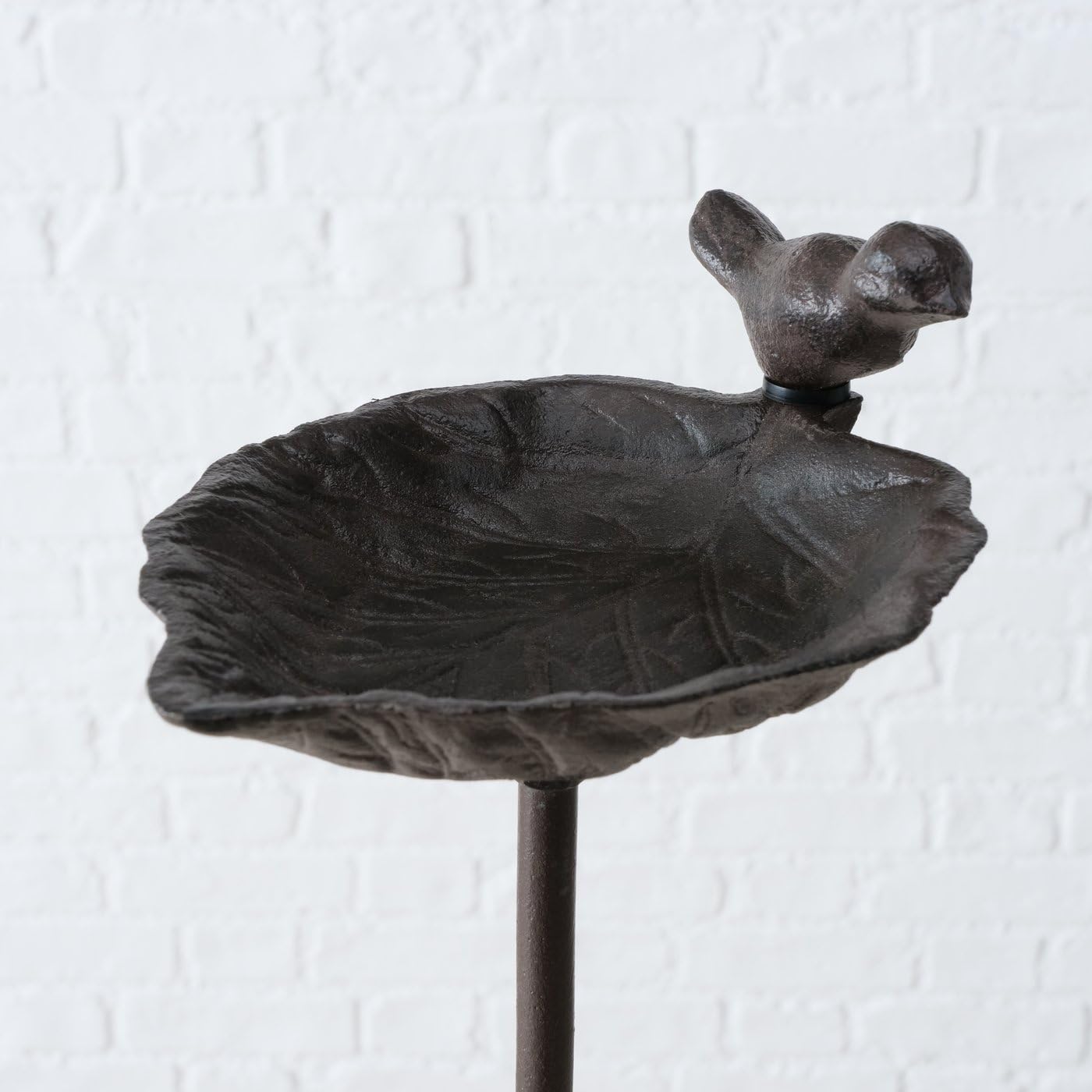 Boltze Karla poidło dla ptaków, 1 sztuka, 2-krotnie sortowane, 20 cm x 14 cm x 98 cm, żeliwo, odporne na rdzę, do karmienia ptaków, drążek ogrodowy