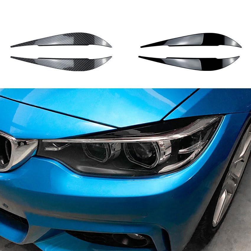 Sourcils De Phare Avant Pour BMW F30, F32, F33, F34, F35, F31 (2013-2019) - Noir Brillant - Lot De 2 - 11
