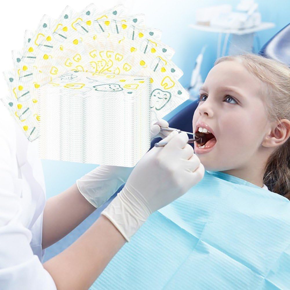Śliniaki dentystyczne jednorazowe, 33 x 45 cm, 125 szt., wodoodporne śliniaki do tatuażu do salonu paznokci, materiały techniczne do tatuażu i kliniki stomatologicznej