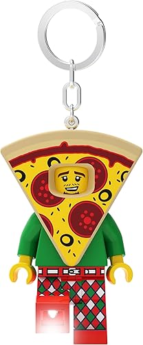 LEGO KE176H - Llavero clásico de luz - Pizza Guy - Figura de 3 pulgadas de alto, Varios colores