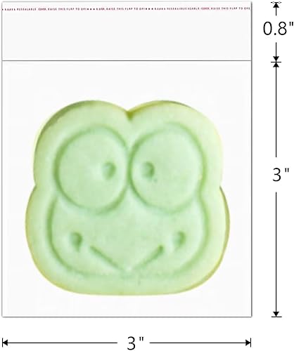 Miniatura 2 de DecorBess Bolsas cuadradas para violonchelo de 3 x 3 pulgadas, 300 unidades, pequeñas bolsas de celofán autoadhesivas transparentes de 2 mil de