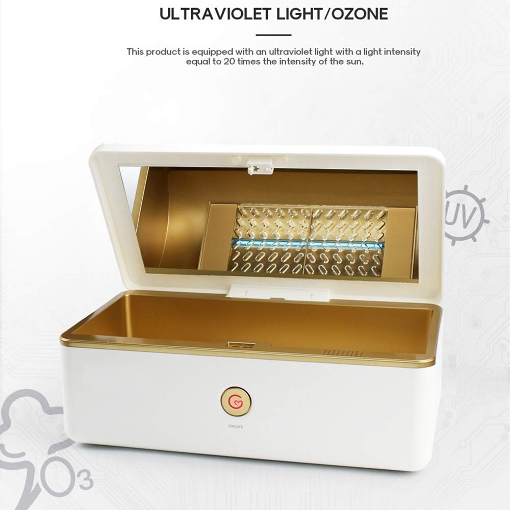 UV sterilizzatore, 2 IN 1 Luce ultravioletta E ozono Disinfezione Scatola, Manicure Sterilizzazione sanificazione per cellulare, cosmetico Pulizia Strumento, Chiodo bellezza Salone attrezzatura