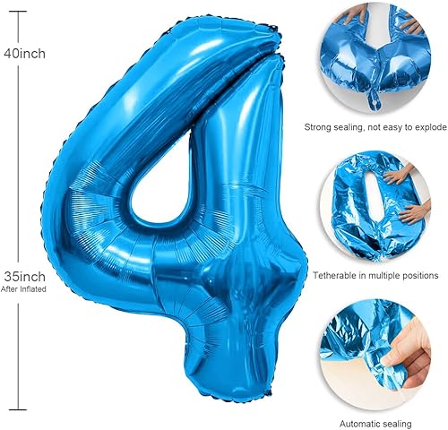 Vista 107 de Globo de número, globos de números de 40 pulgadas, globos de número degradado arcoíris, globo número 1, globo gigante, globo de números de feliz