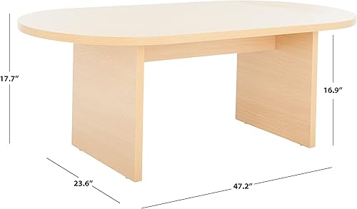 Miniatura 11 de Safavieh Home Collection Gareth - Mesa auxiliar moderna con parte superior ovalada negra envejecida, mediana Pizarra