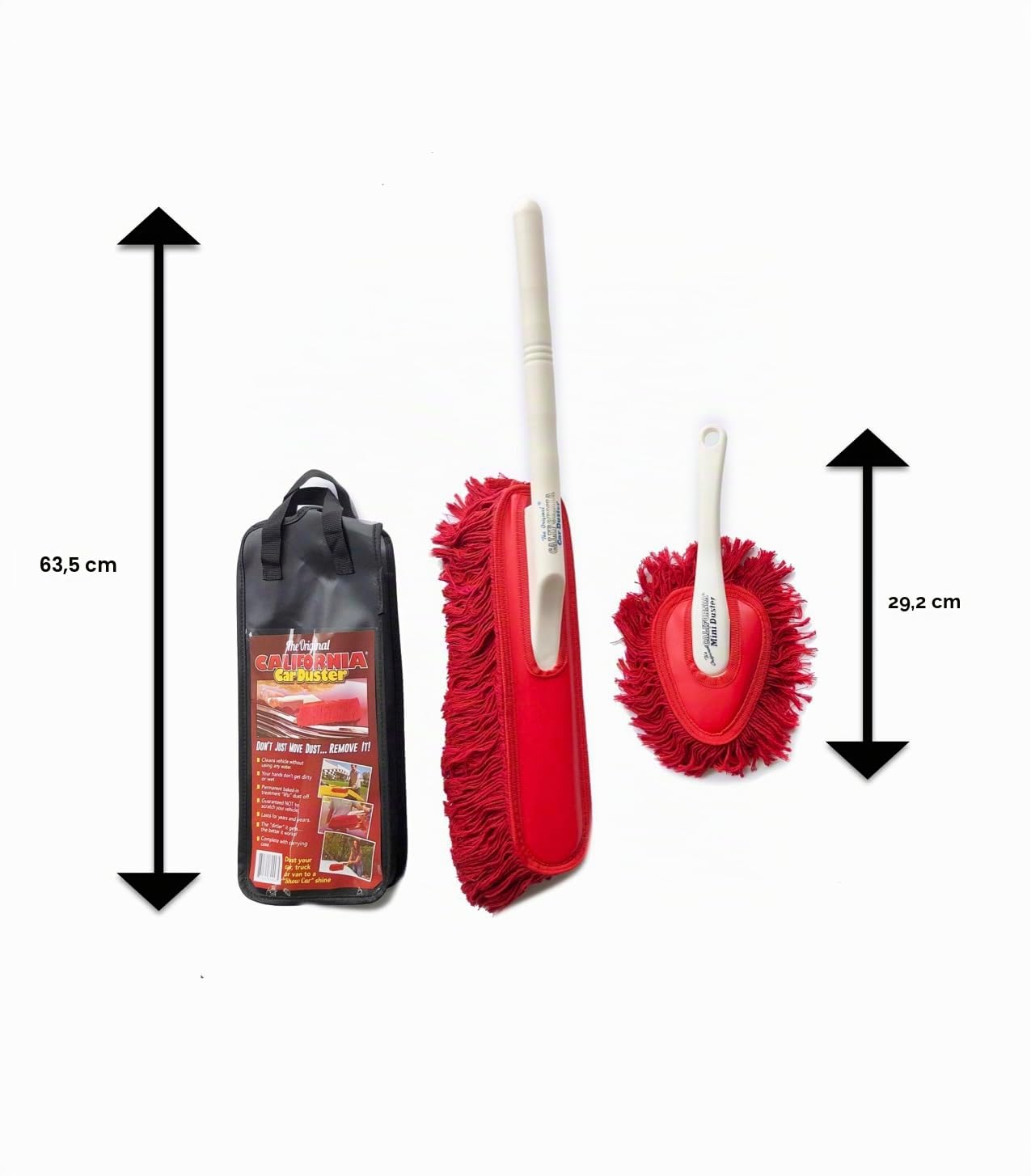 California Car Duster The Original Detailing Kit mit Kunststoffgriff, Modellnummer: 62445, Rot