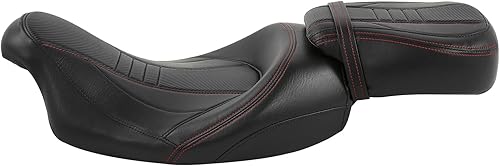 Miniatura 158 de TCT-MOTORPARTS Low-Profile Pillion 2-Up Seat Driver Passenger Seat & Rider Pad Fit For Harley Road Street Glide 2009-2023