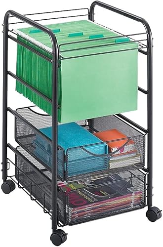 Vista 8 de Safco Products Onyx - Carro de malla para archivos