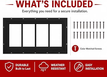 10 x 18-24 Transom Window, Fixed Flush Mount, 4-Lite