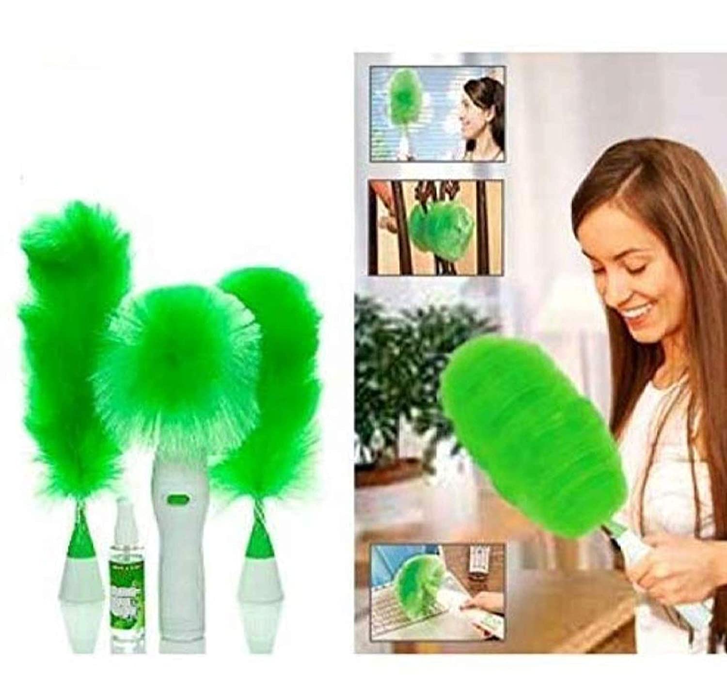 Home & Kitchen Studio Hand-Held, Sward Go Dust Electric Feather Spin Duster, Green. Electronic Motorised Cleaning Brush Set (B0BW4GLZP3) Amazon Price History, Amazon Price Tracker