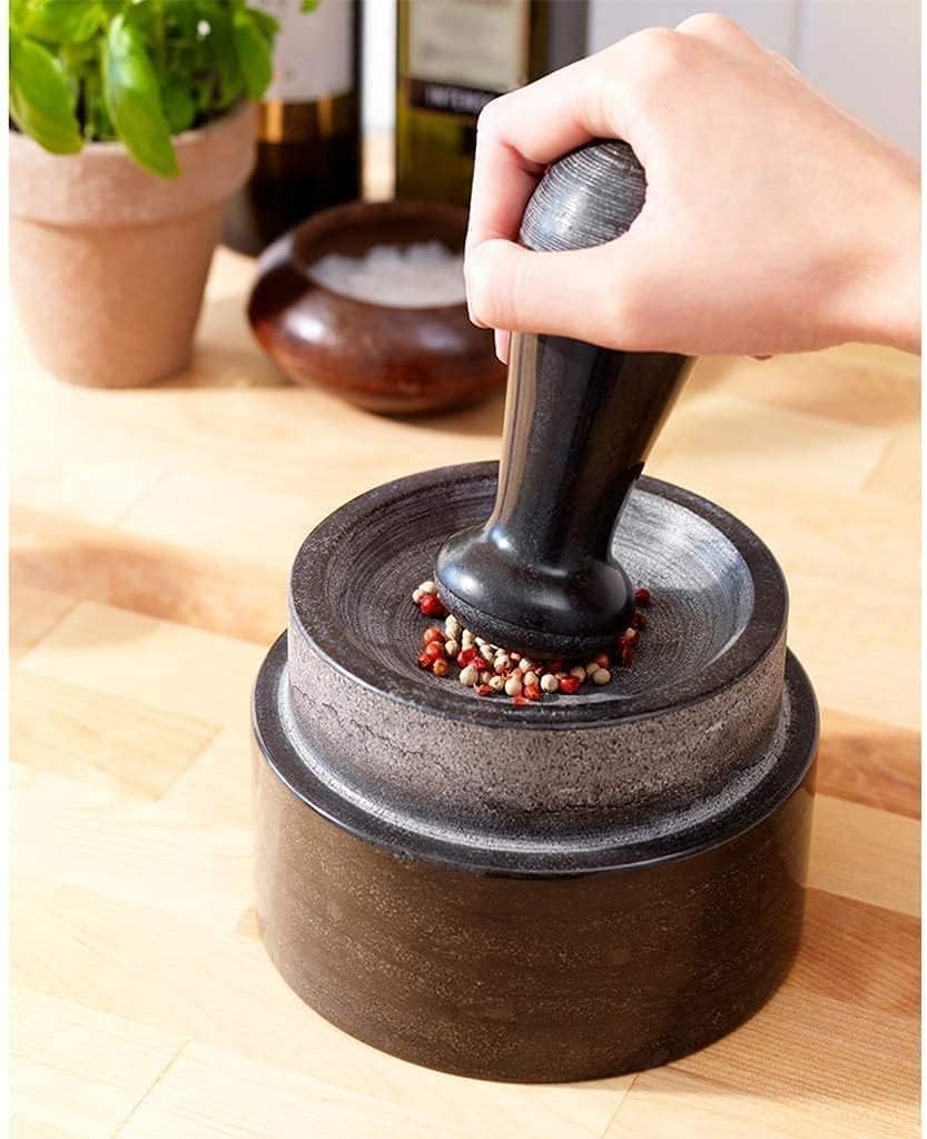 Mörser und Stößel Set Gewürzsteinmühle Schwere polierte Marmor Guacamole Große Marmor Guacamole