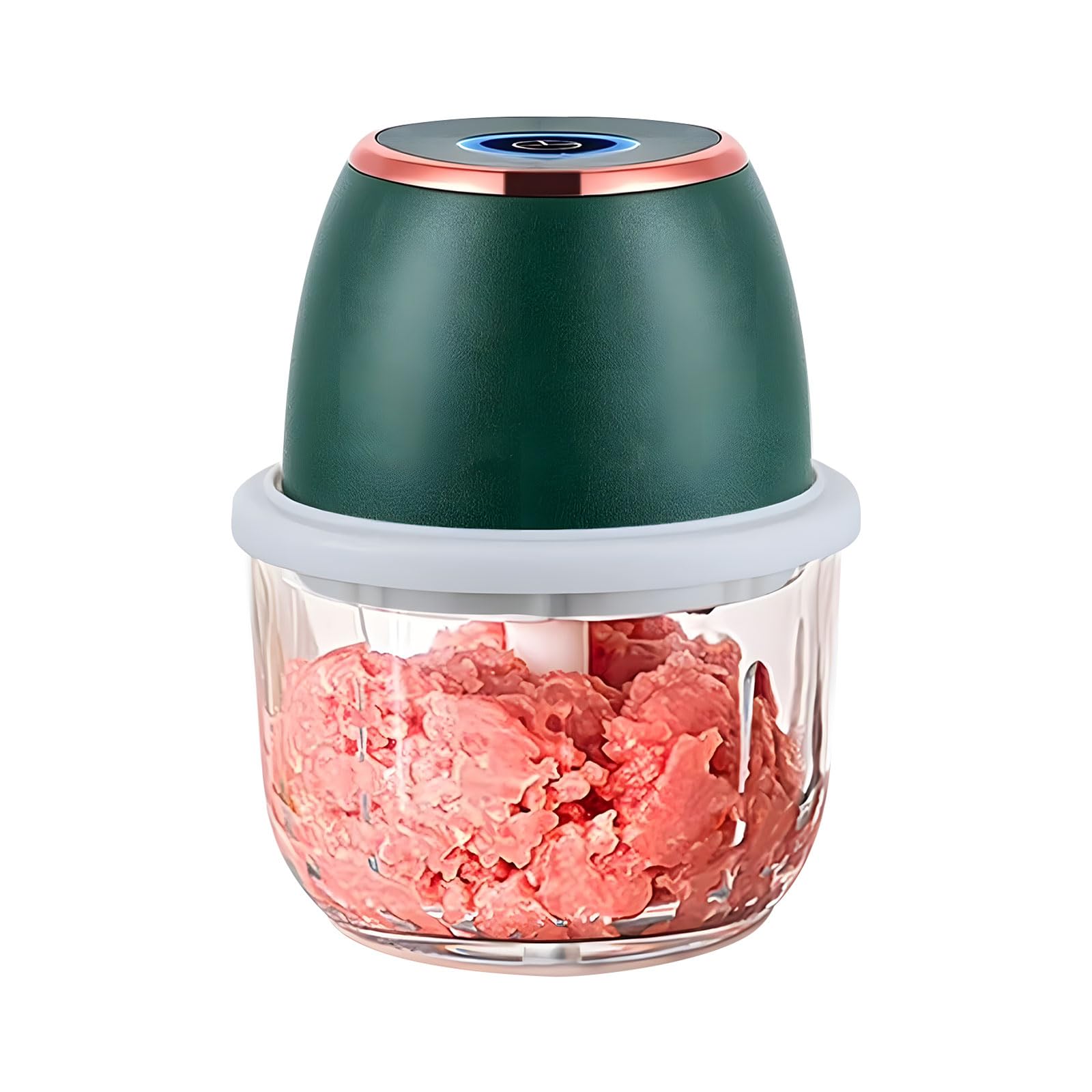 ZWWAAZHF Rechargeable Garlic Press Machine 350ML Glass Container with Sturdy Components for Various Ingredients Electric Plant Grinder