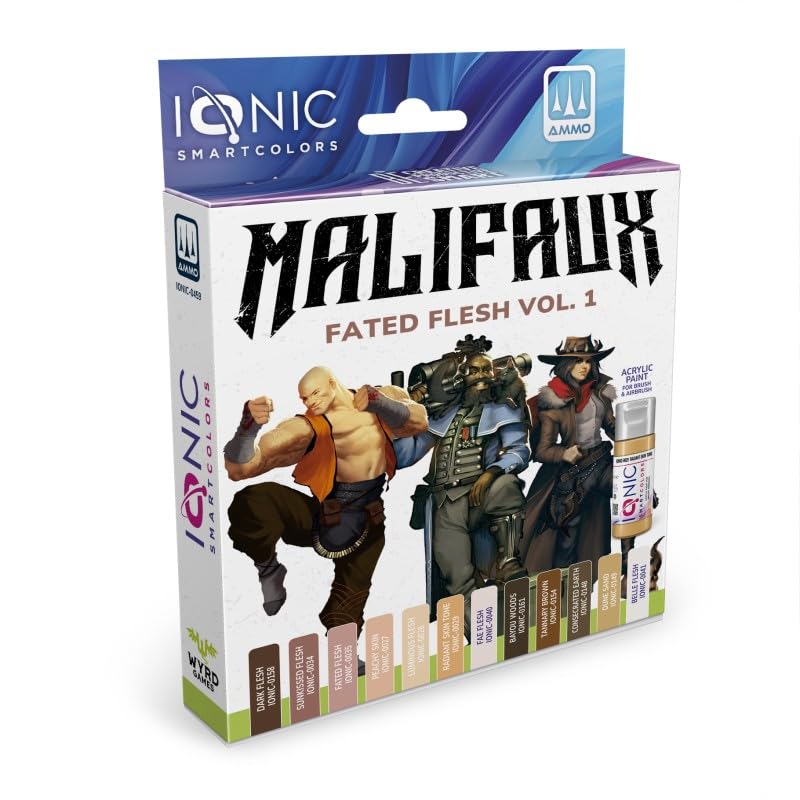 Set Malifaux Fated Flesh Vol. 1-12 Acrylfarben für Wargames - IONIC-0459