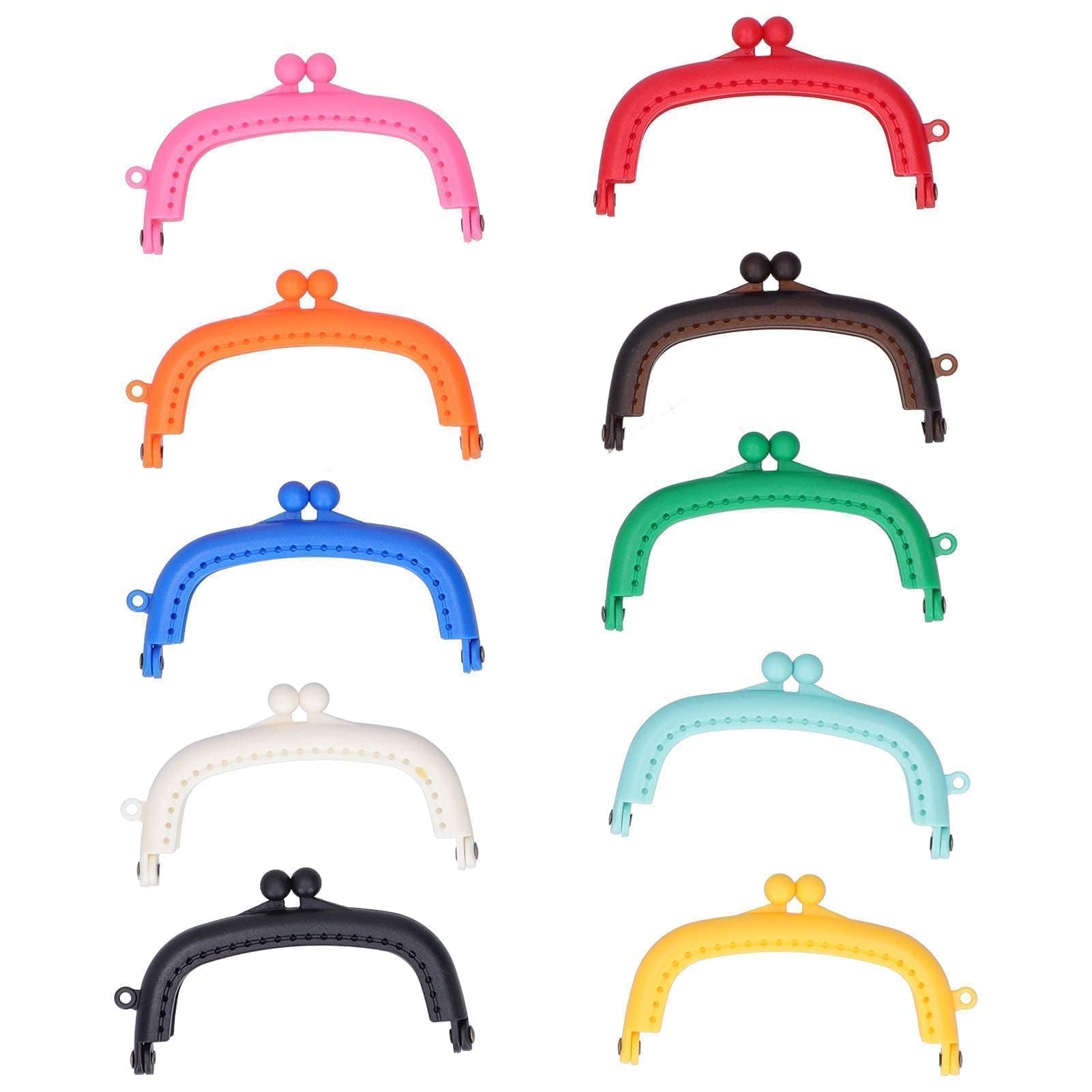 Cadre fermoir baiser en plastique pour mini porte-monnaie et couture bricolage x10