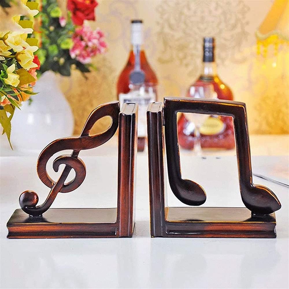 Sujetalibros, reservas de resina musical, fundas decorativas para coleccionar revistas, álbumes pesados, 1 par de dormitorios