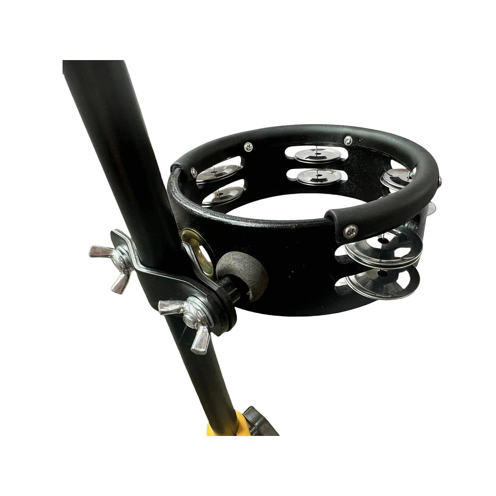 Perkusja Jingle Tamburyn Dance Compact Wedding Party Handheld Tamburyn Czarny