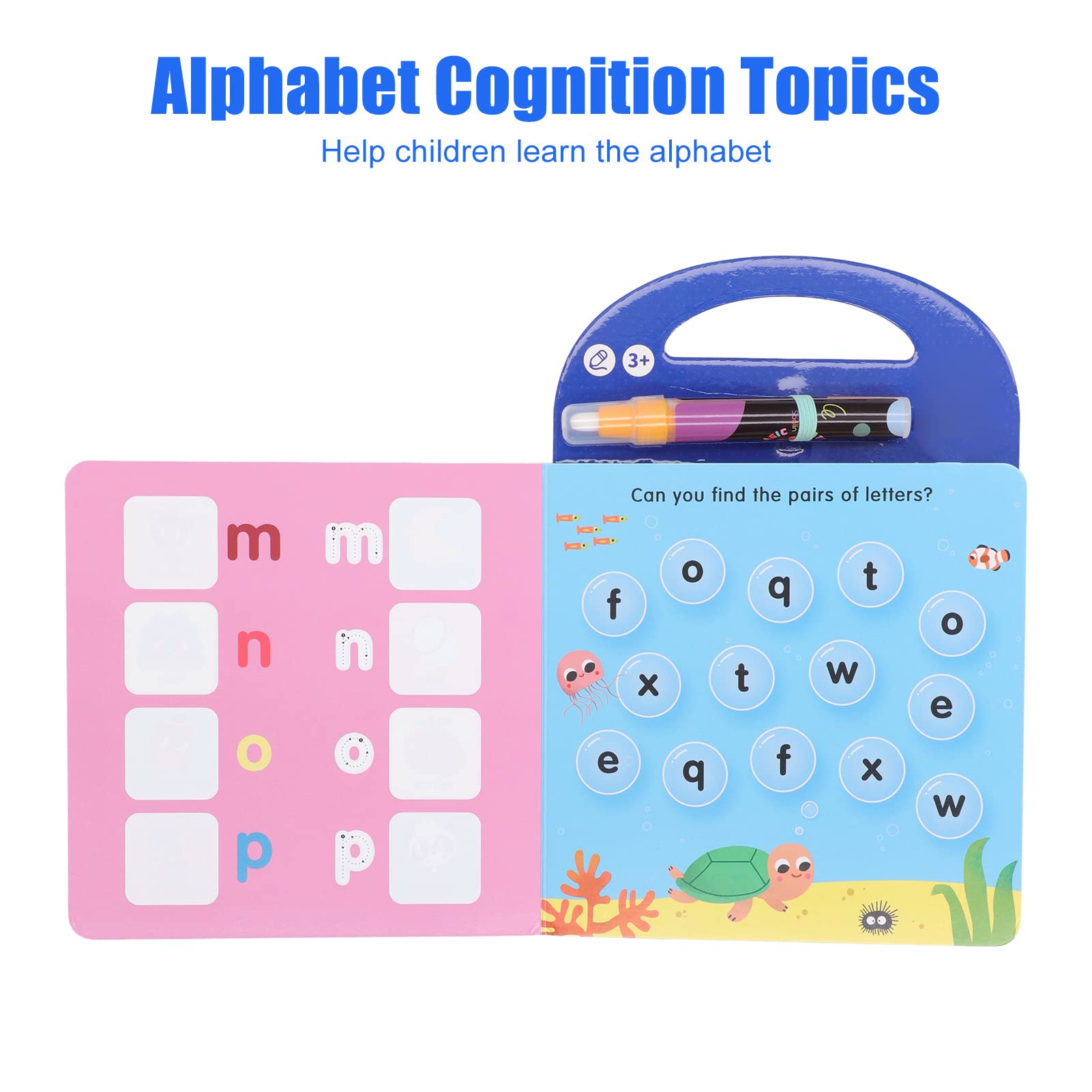 Biitfuu Alphabet Water Painting Book, Reusable Educational Learning Toy for Kids Over 3 Years Old