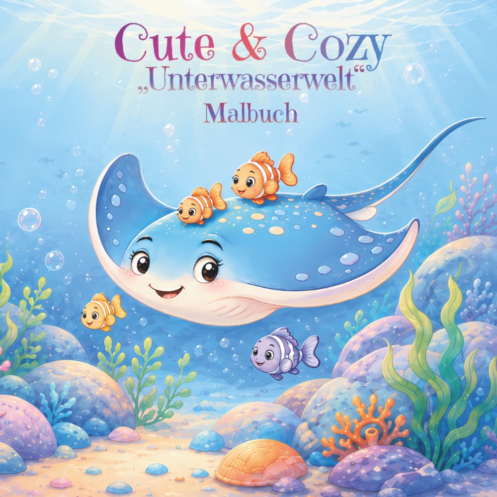 Cute & Cozy Unterwasserwelt Malbuch: Tauche ein... Niedliche Unterwassermotive zum Ausmalen (Cute & Cozy Kinder Malbücher)