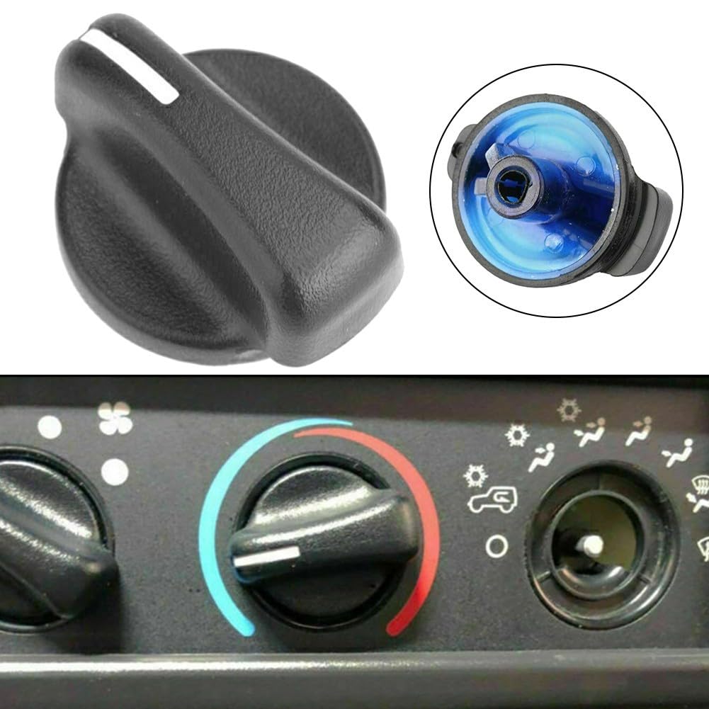 Manopola di controllo del riscaldatore, Interruttore ventola ventola ventilatore, Wrangler TJ Interni, Sostituzione manopola cruscotto nero, Per Wrangler 1999-2006,
