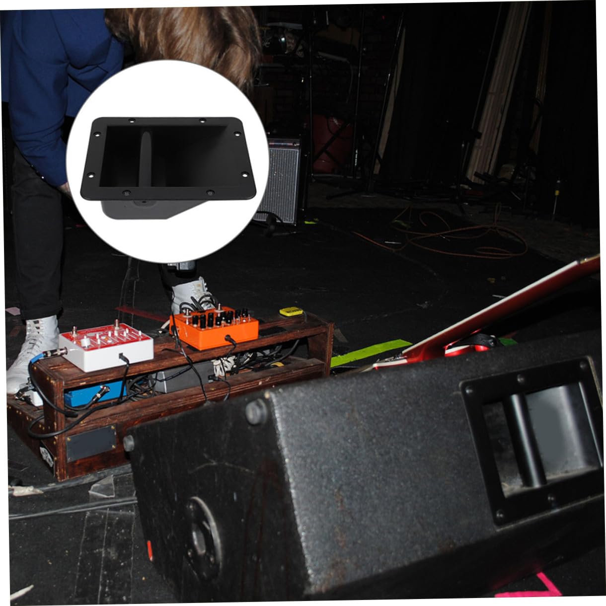 Veemoon 4 Piezas Asa Lateral Del Altavoz, Manija Del Altavoz PláStico Altavoces Repuestos De Manijas De Accesorios Audio DiseñO InstalacióN Sencilla Para Altavoces De Escenario