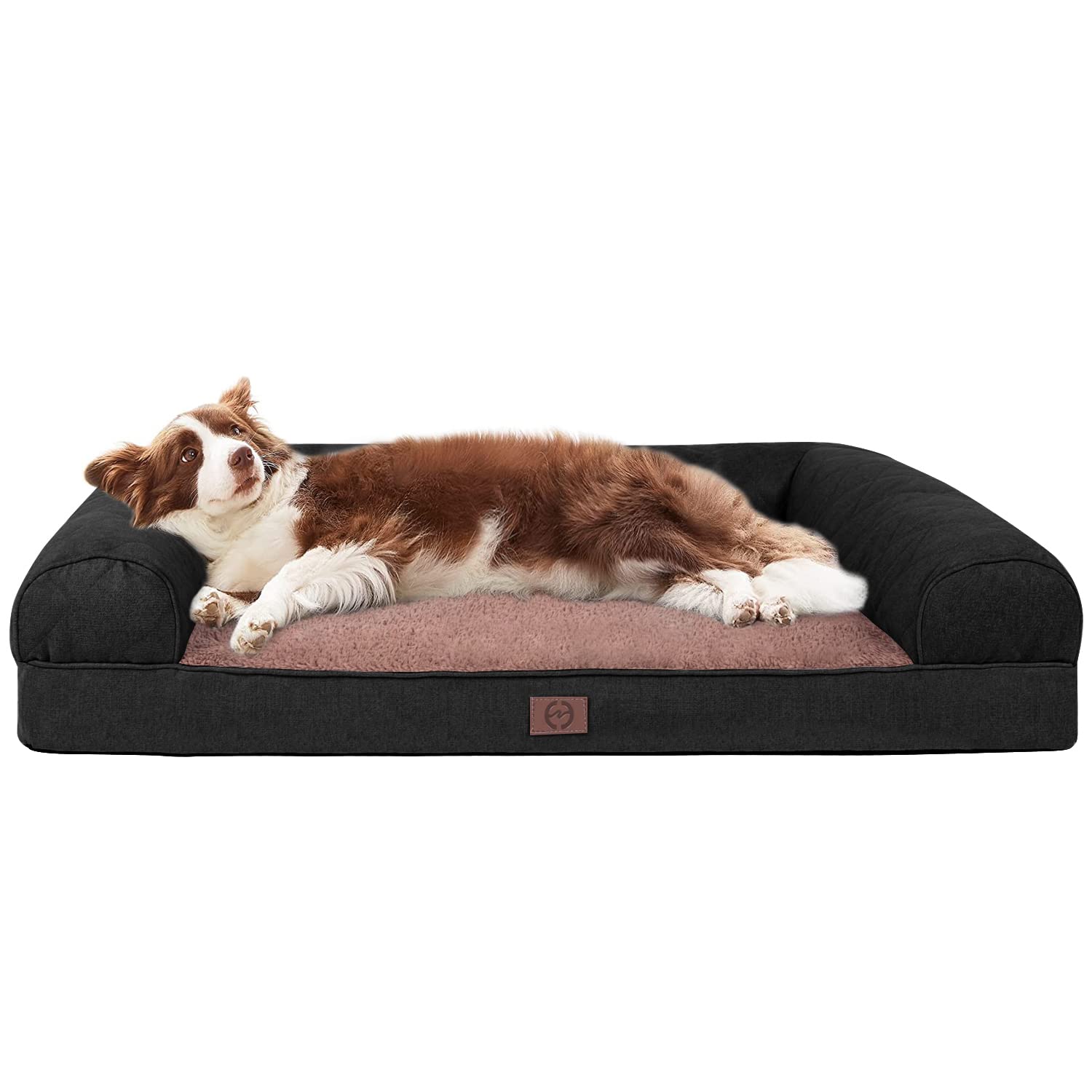 Orthopedic Dog Bed for Large Dogs, Egg-Crate Foam Dog Bed with Removable Cover, Machine Washable Pet Bed