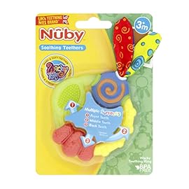 Nuby Wacky Teething Ring, Multicolor (Pack of 16)