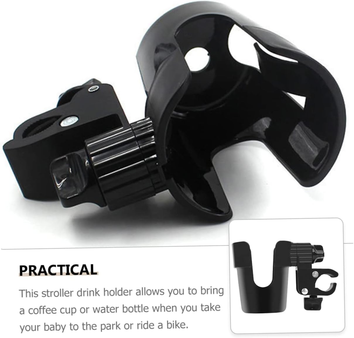 LIOOBO Stroller Cup Holder Drink Holder for Bottles Travel Mugs Lightweight Accessory Fit for Strollers Trolleys Convenient and Durable Design