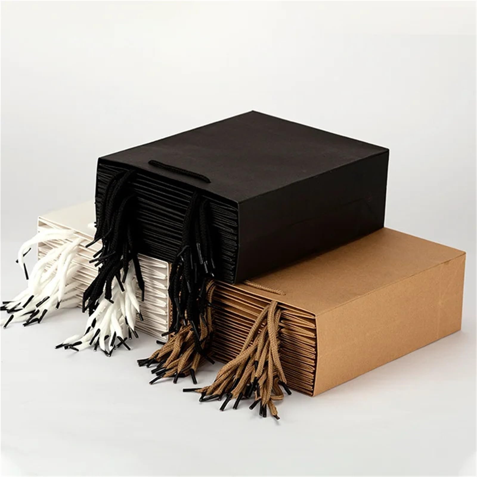 Sacchetti Carta Kraft 10 pezzi di sacchetti carta, borse for abbigliamento, for la spesa, kraft, grandi, spessi, for imballaggio(1,20X10X28CM_10PCS)