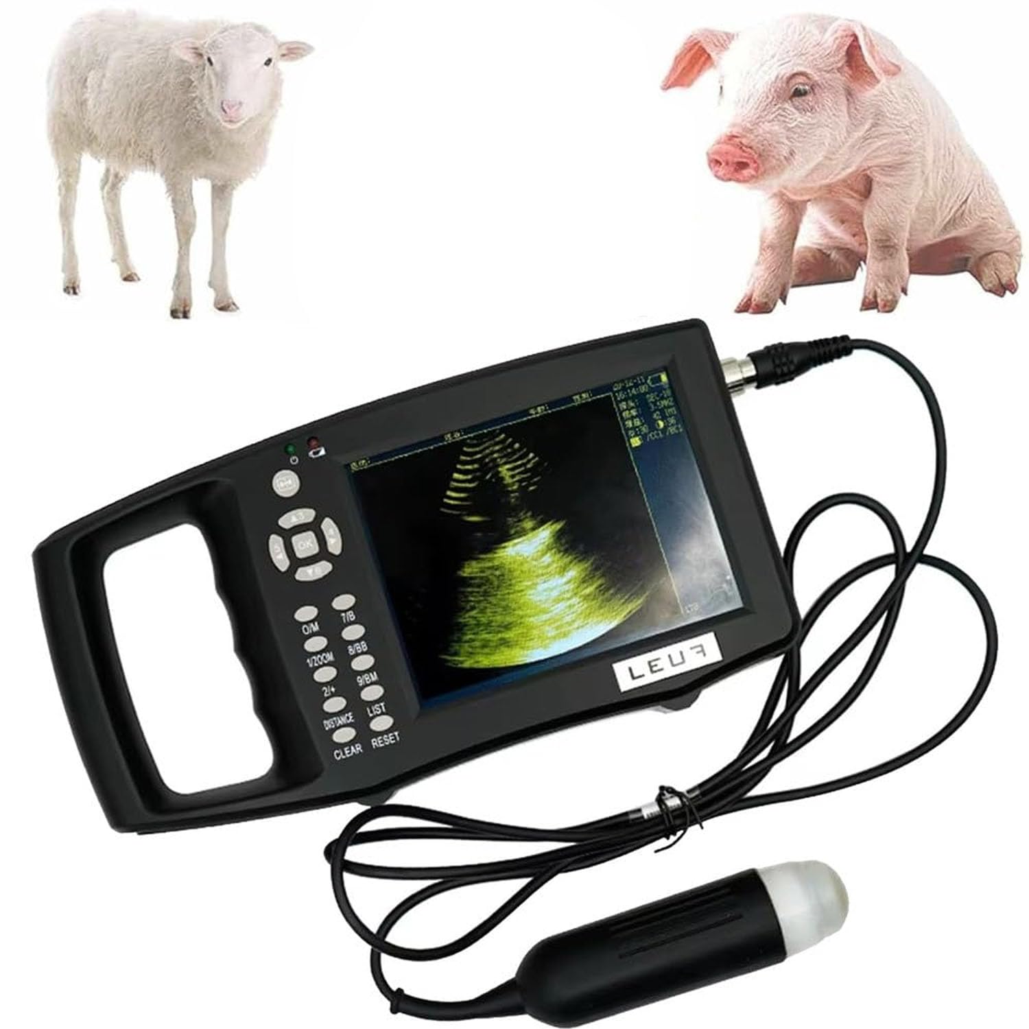 Veterinär Ultraschallscanner Kit,Ultraschallgerät Für Schwangerschaft,Vet Portable B-Ultra Sound Scanner Maschine,Für Schafe,Trächtigkeitstest