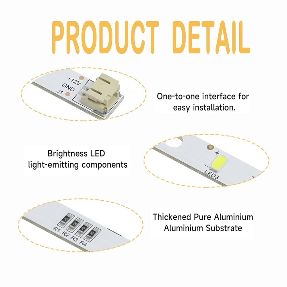 Wonvify Luce LED Per Frigorifero - Barra Illuminazione 2W DC12V, Compatibile Con Modelli MDDZ-162A, 1629348, E349766 - Foto 10