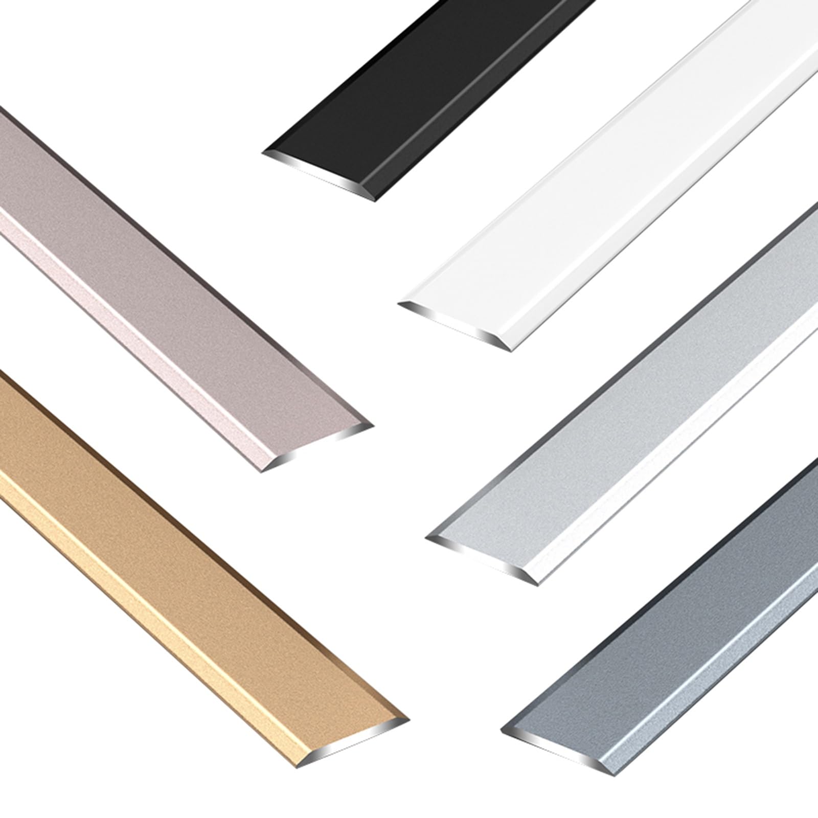 Threshold Transition Strips Aluminium Divider Strip Doorway Edge Trim Floor Cover Strips 90cm/35.4" Lengh(Purple,0.59in(15.0mm))