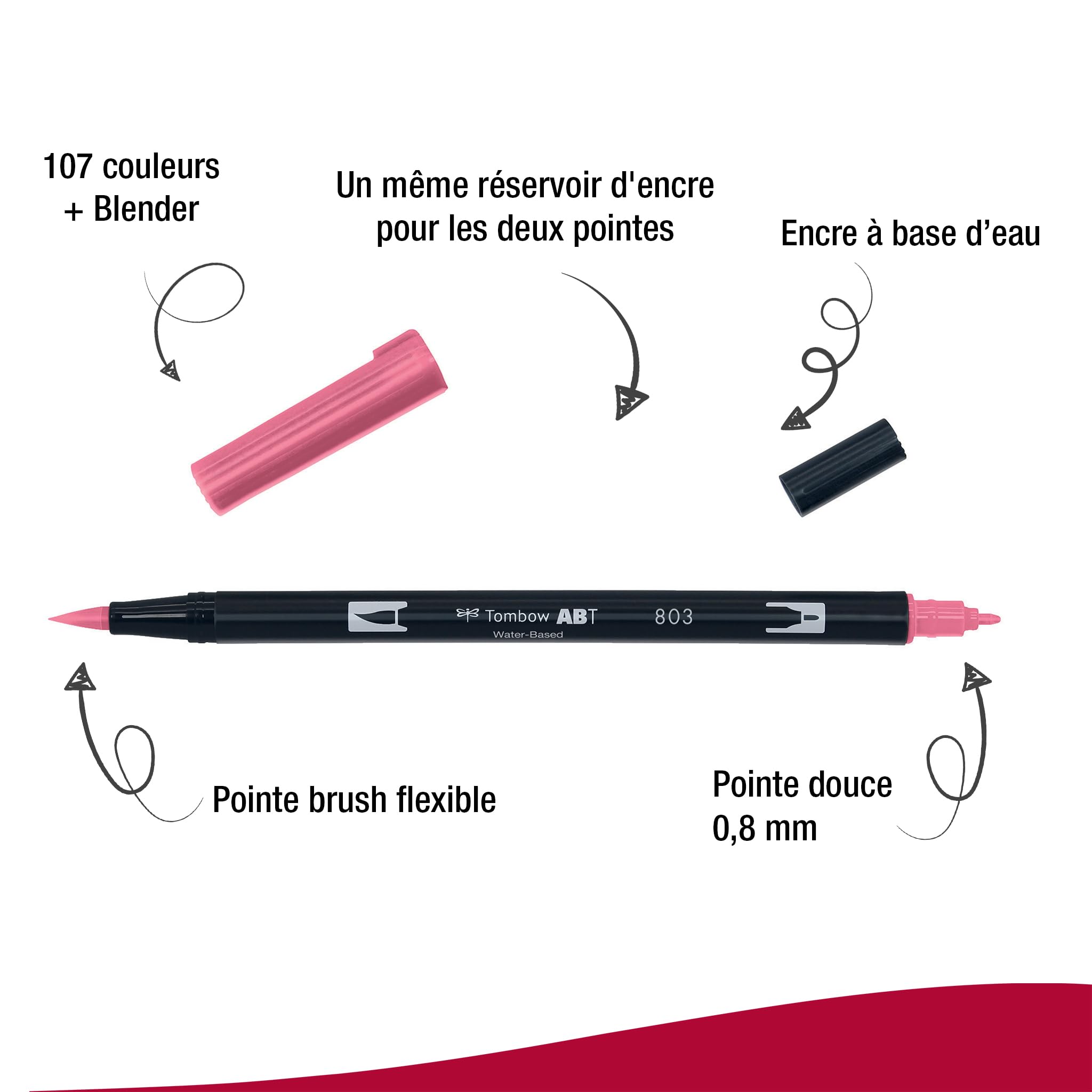 Tombow ABT Dual Brush Pen, Candy Colours, Pen with Two Tips, Perfect for Hand Lettering and Bullet Journal Water-soluble - Image 2