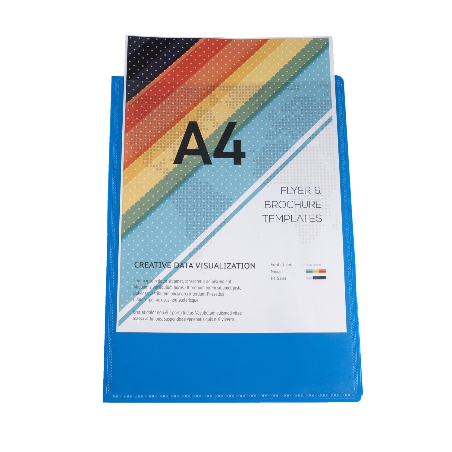 Kreacover Sichtmappe, personalisierbar, blickdicht, 60 Seiten, Polypropylen, verschiedene Farben, 12 Stück (8)