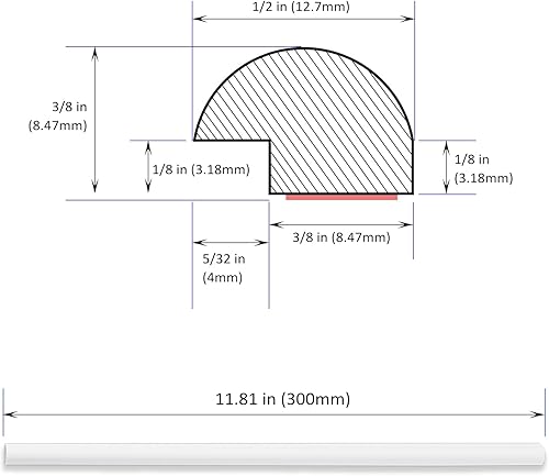 Miniatura 4 de 10 piezas de borde de azulejos autoadhesivos de 12 pulgadas, azulejos decorativos de PVC para salpicaduras, 10 unidades (blanco)