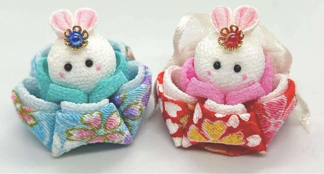 【購入済】七夕②　小　つまみ細工　織姫彦星　ちりめん細工 購入済】七夕② 小 つまみ細工 織姫彦星 ちりめん細工（売却済七夕①