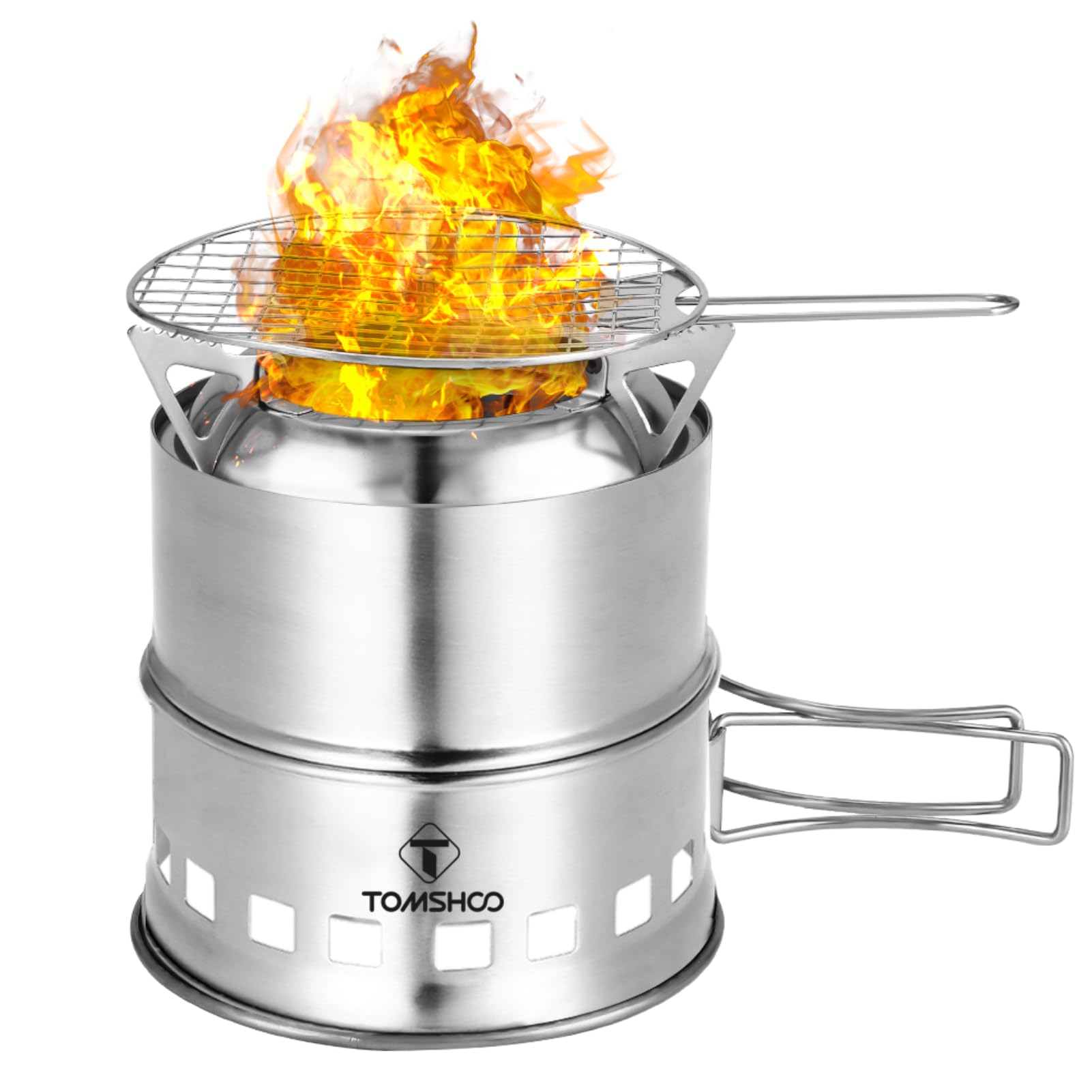 Amazon.com: TOMSHOO Camping Stove, Portable Folding Windproof Wood