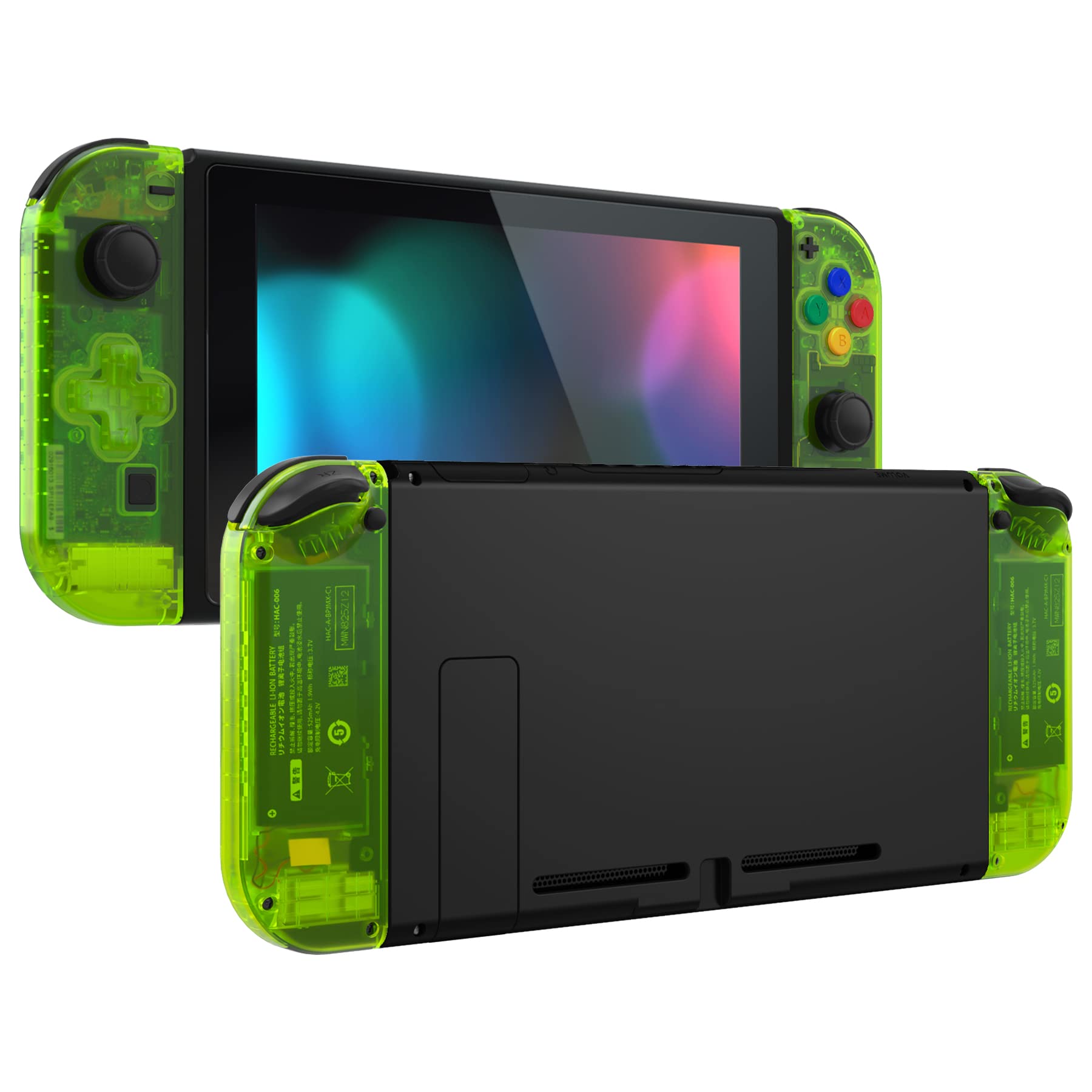 Nintendo Switch 本体 Joy-Con クリアコントローラー付き Amazon.com: eXtremeRate Clear Lime Green Joycon Handheld
