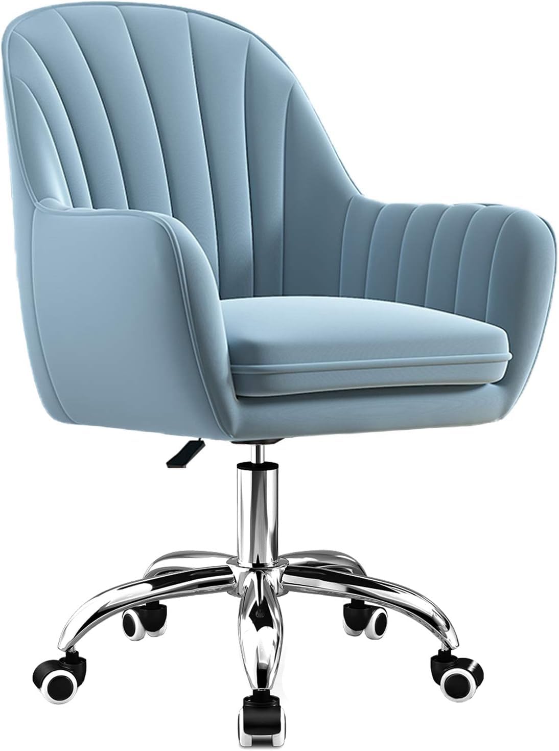 Chaise de bureau ergonomique contre le mal de dos en velours gris